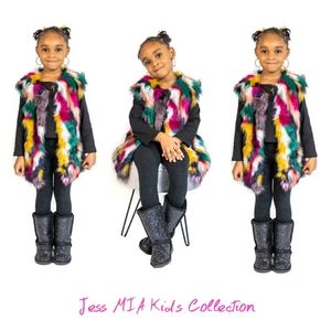 Multi-colored Fur Vest